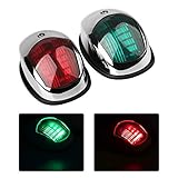 Osinmax Boat Navigation Light, Marine Navigation Lights, Bow Light for Boats Led. Ideal for Pontoon and Small Boat (Silver)