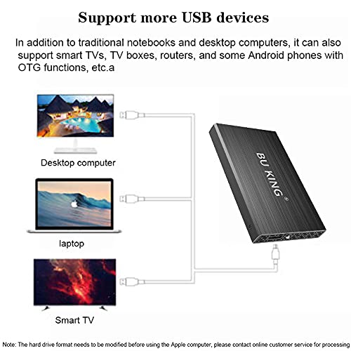 BU KING USB 3.0 externe harde schijf 500G HD harde schijf 2.5" extern opslagapparaat Flash Drive PS4 TV zwart - Image 4