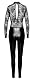 Noir Overall, Schwarz, L