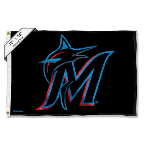 Drapeau Miami Marlins résistant au vent pour bateau et voiture de golf