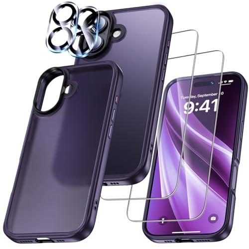 UniqueMe für iPhone 17 Hülle - Handyhülle für iPhone 17 Case,Rundumschutz Schutzhülle Cover, 1 Handyhülle & 2 Schutzfolie - Transparent