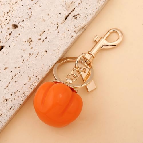 Image of Fruit Bag Charm Keychain - Gold Key Chain, Cute Purse Handbags Accessories - Beautiful Gift for Women