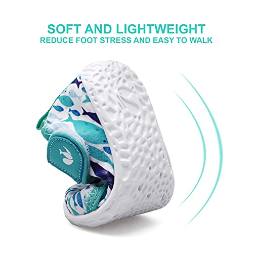 Image of FEETCITY Kids Swim Shoes Water Shoes Lightweight Comfort Walking Barefoot Sports Shoes Aqua Socks for Boys Girls Littler Kid 13