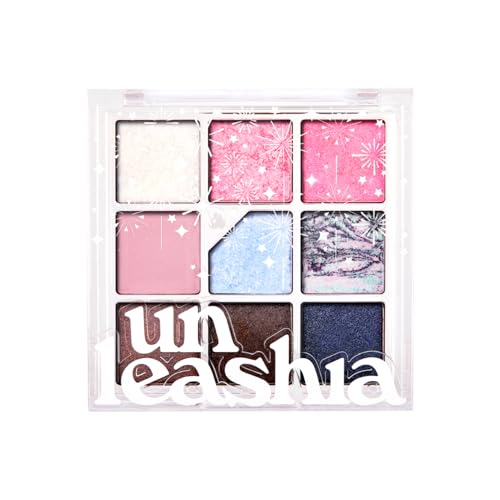 UNLEASHIA Glitterpedia Eyeshadow Palette Matte Shimmer & Glitter Shades High Pigment Blendable Eye Makeup Long-Lasting Korean Makeup Vegan (No.8 All of Dancing Swan)