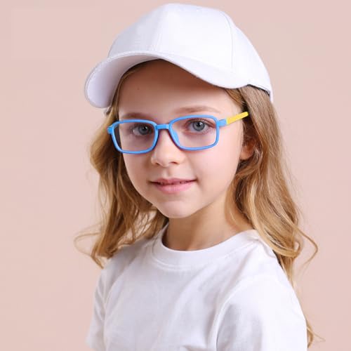 Image of Ultra-Light Blue Light Blocking Glasses with Case for Kids and Teens,Anti Eyestrain &UV400