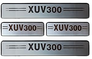 AutoPop Stainless Steel Door Sill Plate Footstep with Etching for Mahindra XUV 300 - Set of 4pc