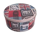 Dimensions : 16,7 x 8 cm LONDON Boîte métal cuisine ronde Vintage rétro Londres