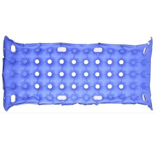 Colchón antiescaras – Cojín de prevención de úlceras por presión, diseño inflable con agujeros de aire transpirables y correas de fijación, soporta 135 kg para pacientes postrados en cama