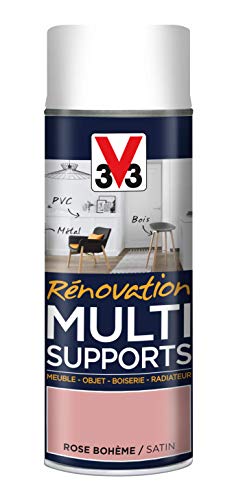 V33 Peinture Rénovation Multi-supports - Rose bohème satin, 400 ml