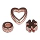 Rayher 22596626 Metall- Zierelemente Lovely , Herz, Kleeblatt&Radl, SB