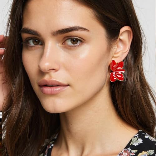 Irregular Petal Earring For Women Statement Unique Flower Earrings Jewelry Gift2