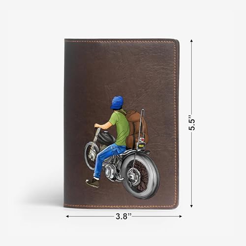Image of The Messy Corner Unisex Vegan Leather Passport Cover | Classy & Stylish Printed Travel Case | (Dark Brown, Roadrush)
