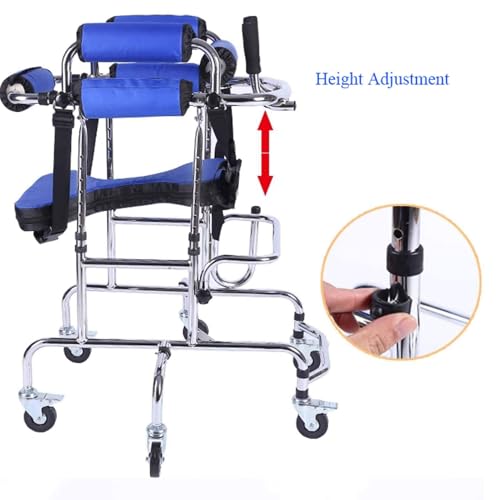 Andador portátil para niños con parálisis cerebral, andador de rehabilitación con altura y ancho ajustables.