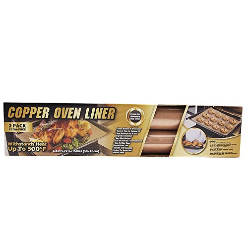 2 Pack Copper Oven Liners