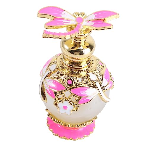 ELAYARD Botella De Perfume Vintage De Envase De Almacenamiento De Perfumes y Aceites Esenciales Soporte De Vidrio Helado Vacío Diseño Elegante Para Uso Personal