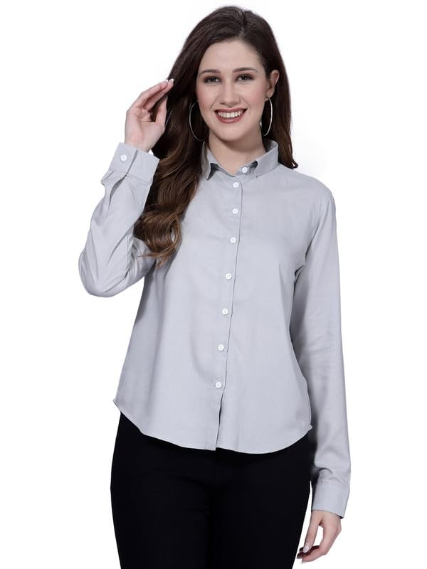 Image of OOMPH! Women's Cotton Regular Fit Floral Button Down Shirt