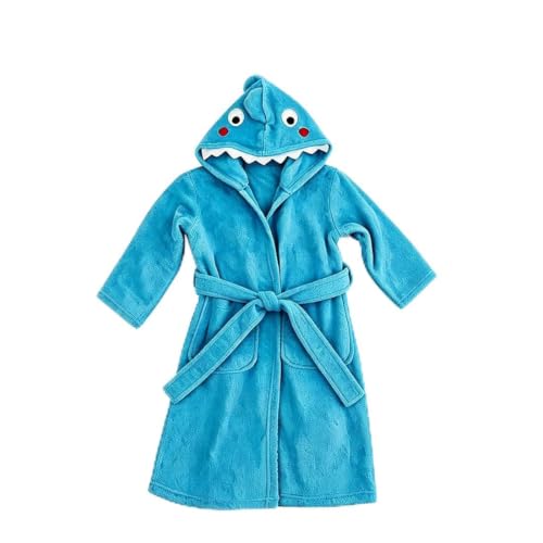 Image of Kids Swim Cover Up Boys Girls Cotton Tie Hooded Towel Robe