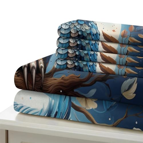 Funda nórdica suave microfibra de tres piezas gufo con estampado 3D animal multicolor 7