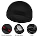 Silky Bonnet for Men, Wave Cap Satin Silk Hair Bonnet for Sleep, Durags Elastic Band Wave Caps for 360 540 720 Waves, Sleeping Shower Caps Silk Hair Wrap for Men Women (Black)