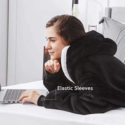 سويت شيرت بغطاء رأس من إي إيه هوم للجنسين، مصنوع من القطن، باللون الأسود، مقاس XXL-3XL، بتصميم كاجوال