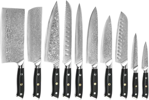 Set Cuchillos Cocina 10 Piezas Acero Inox Base