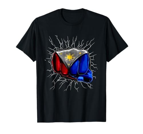 Philippines Flag Shirt Filipino Flag Fist Gift T-Shirt