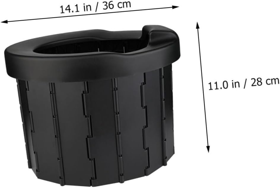 Portable Folding Toilet for Travel Compact Emergency Toilet for Camping Car and Outdoor Use Easy to Clean Included Garbage Bags and Practical