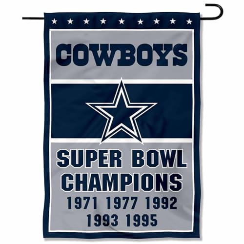 Dallas 5 Time Champions Double Sided Garden Flag