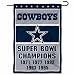 Wincraft Dallas Cowboys 5 Time Super Bowl Champions Double Sided Garden Flag