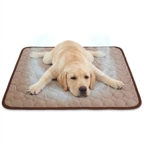 Octonyluck Tappetino refrigerante per cani e gatti, tappetino refrigerante per cani di taglia grande, lavabile, per animali domestici, marrone scuro, 70 x 100 cm (marrone scuro)