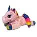 Grande Peluche Licorne Arc-en-Ciel, XL Géante, Rose, 56cm, Toucher Extra Doux