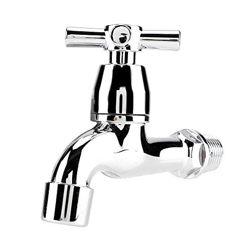ABS Plastic Single Handle Cold Water Faucet Tap with Spout for Washing Machine Sink Basin and Plumbing Connection — view 2