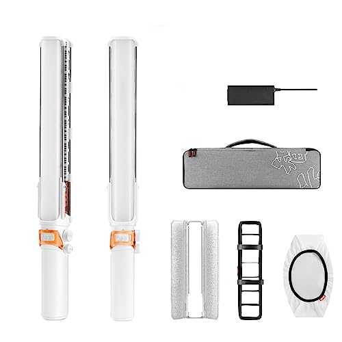 ZHIYUN FIVERAY V60 Combo[Official] Lumiere Video 60W, LED Eclairage Video 2470 Lux/ 2700-6500K/ CRI≥96/ TLCI≥98, pour Studio Photo et Video, Vidéoconférence, avec 120 LED (Blanc)