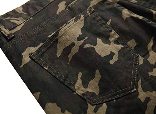 Baylvn Men's Casual Printed Slim Fit Jeans Skinny Denim Pants,1553-1 Camo,Size 32 #TOP5