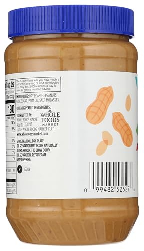 365 by Whole Foods Market, Crunchy Peanut Butter Spread, No Stir, 40 Ounce - image 3