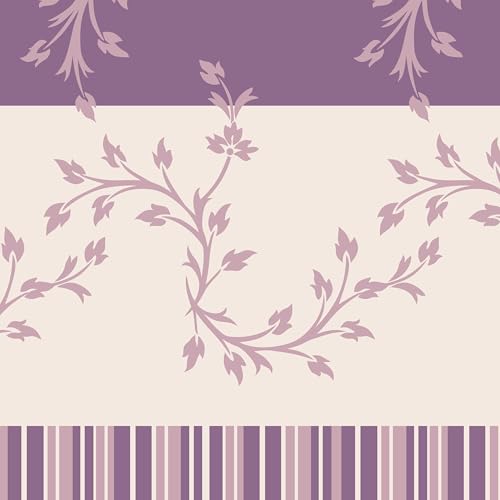 Image of Dreamscape 100% Cotton Fitted Floral Bedsheet For King Bed, 140 TC, 1 Bed Sheet (Size 72 x 78 Inches + 12 Inches Pocket) With 2 Pillow Covers, Purple