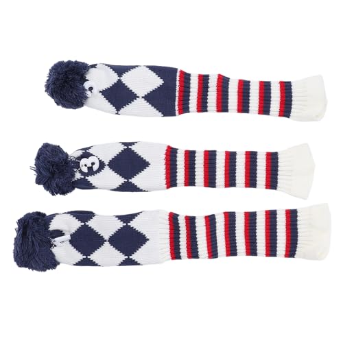 Couvre-tête de golf tricoté lot de 3 protections élégantes en peluche pour vos clubs
