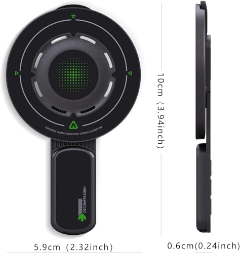 Image of KRLZ Phone Grip Stand, 3-in-1 Magnetic Finger Ring Holder with Double-Sided Magnet, Fidget Toy Design, Magnetic Phone Stand for iPhone 16 /15 /14 /13 /12 Series
