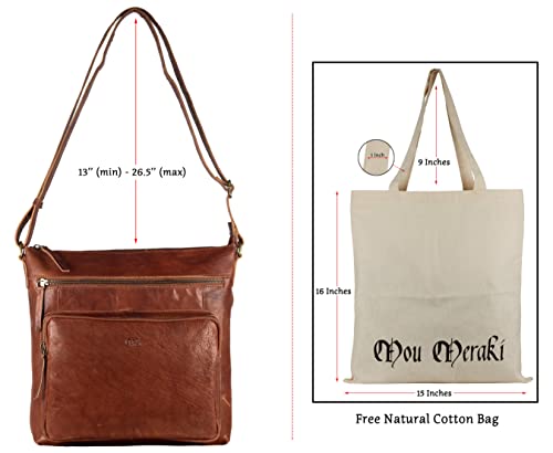Mou Meraki Genuine Leather Crossbody Purse and Handbags - Crossover Bag Over the Shoulder Women4