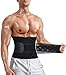 Gotoly Herren Bauchweggürtel Fitnessgürtel Body Shaper Abnehmen Schwitzgürtel Fettverbrennung Taillenmieder Verstellbarer Neopren Sauna Gürtel Gewichthebergürtel Rückenbandage (Schwarz mit Band, M)