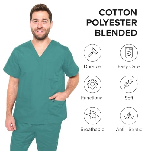 Image of Dagacci Scrubs Medical Uniform Women and Men Scrubs Shirts and Tops