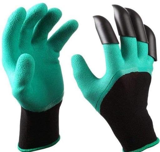 Gloves Premium Range of Heavy Duty Gardening Accessories Claws on Right Hand for Pruning, Digging and Planting for Home and Garden Use (1 Pair), Green-image-26