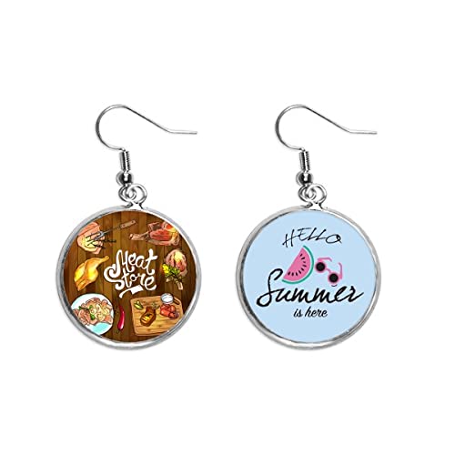 Pendientes de sandía para el lóbulo un accesorio de verano artesanal