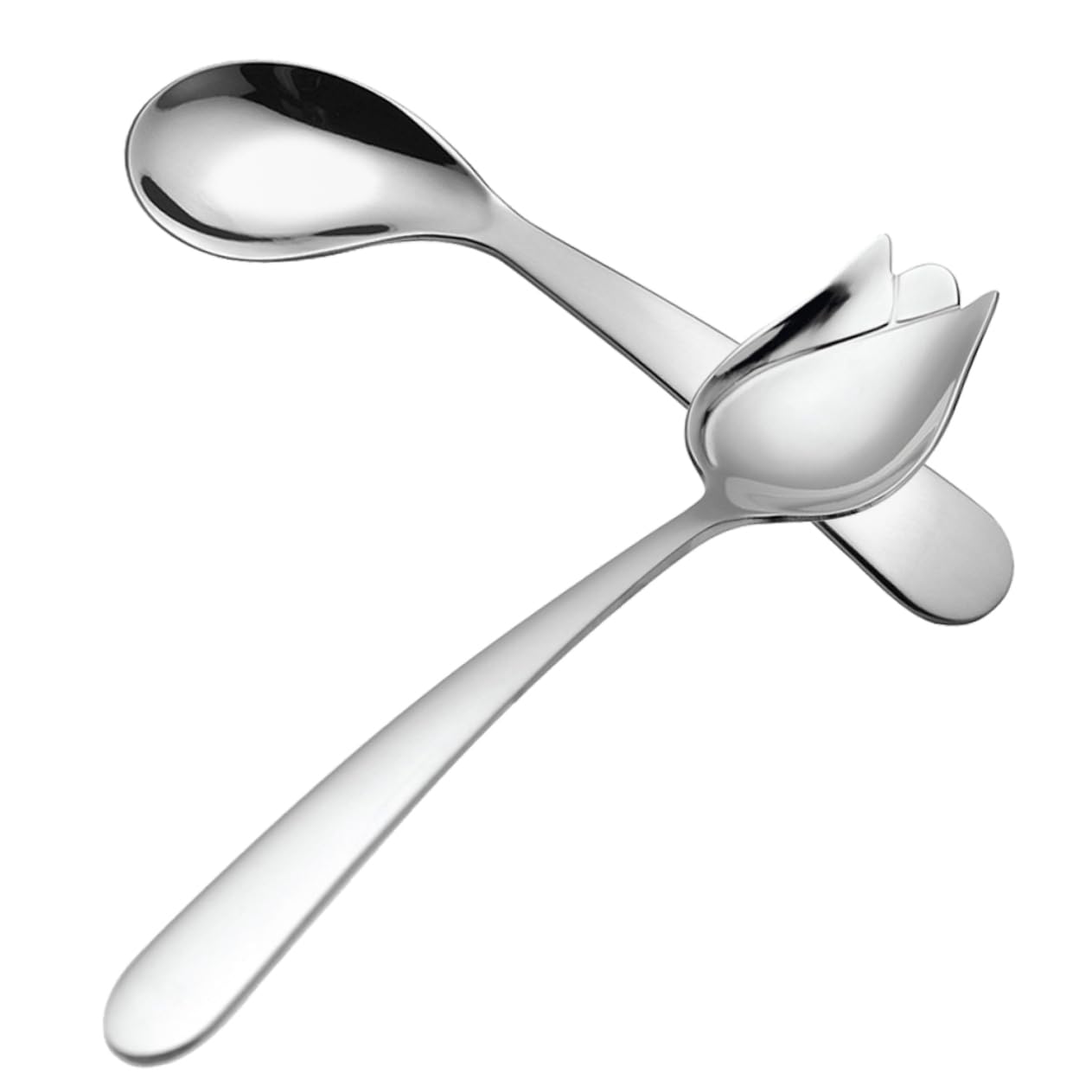 Didiseaon 5 Juegos Vajilla Para Personas Mayores Vajilla Cubiertos Cucharas Utensilios Para Servir Cuchara Pequeña En Ángulo Ayudar Vajilla Adaptable Utensilios Para Comer 2 piezas * 5