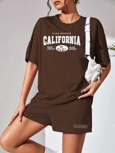 Image of KSHS Women Cotton Night Suit Top & Shorts Set | Loose Fit Printed Nightwear Co Ord Set Stylish Western | Soft Breathable Sleepwear Shorts with Pocket for Women