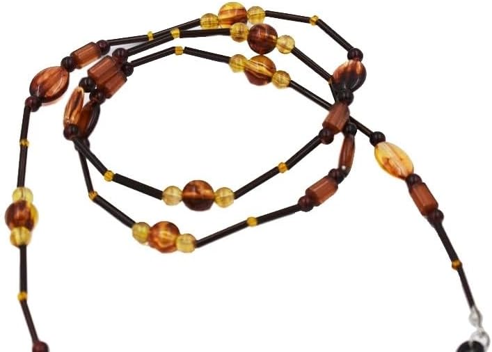 Mixed Color Crystal Rice Beads Eyeglass Chains Sunglasses Hanging Neck Reading Eyewear Retainers