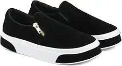 Slip On Feminino em Camurça Com Solado Antiderrapante Tênis Casual Conforto 503-GG