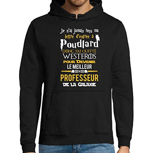 Closset Prof - Professeur | Le Top de la Galaxie | Sweat à Capuche Geek Fans Poudlard - Trône de Fer - Guerre des Étoiles | Collection Métiers Travail XL