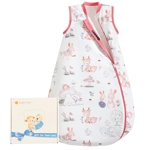 Image of Baby Sleep Sack 6-12 Months, 1.0 TOG Toddler Sleep Sack Thermostatic, Super Soft Cotton Baby Wearable Blanket for Boys Girls, Baby Sleeping Bag with 2-Way Zipper for All Season