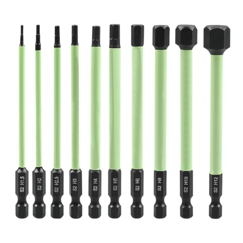 Juego de Brocas para Llave Allen - Adaptador De Conducción Hexagonal De 6.35 mm | Set de Brocas Allen Magnéticas Hexagonales - Para Bricolaje Reparacion Ensamblaje De Muebles Almacen Garaje Obra